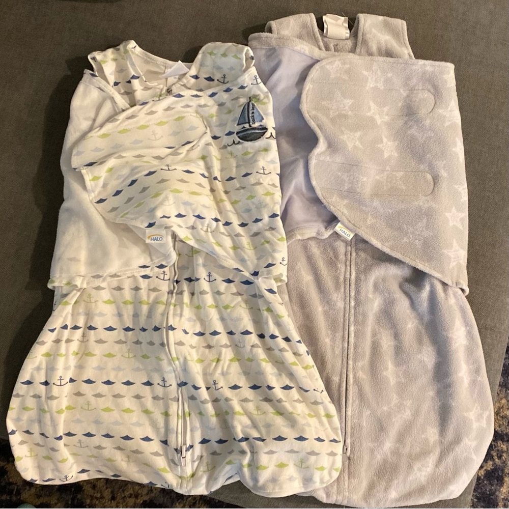 Halo Sleep Swaddles/Sacks, Set of 2, Small